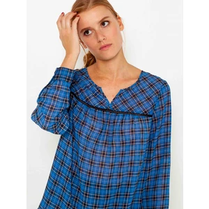 Blue plaid loose blouse CAMAIEU - Women