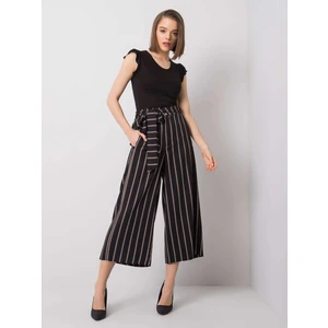 RUE PARIS Black striped trousers