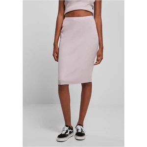 Women's ribbed lilac midi skirt