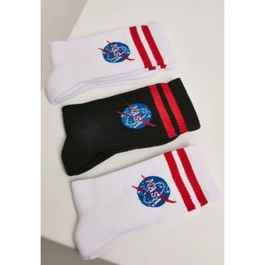 NASA Insignia 3-Pack Socks White/Black/White