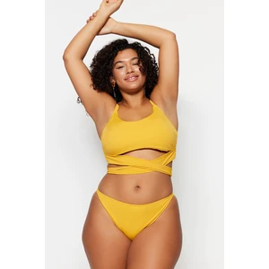 Trendyol Curve Yellow Low Waist Bikini Bottoms