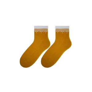 Socks Bratex D-005 Women Women's Winter Half-Terry Fabric Pattern 36-41 yellow 024