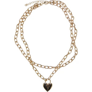 Necklace with heart Padlock gold