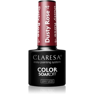 Claresa SoakOff UV/LED Color Dusty Rose gélový lak na nechty odtieň 4 5 g