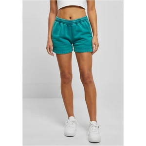 Women's Stone Washed Shorts - Watergreen