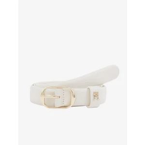 Women's cream leather belt Tommy Hilfiger - Women