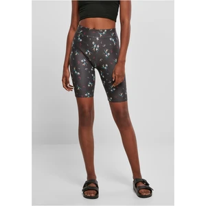 Women's Soft AOP Cycle Shorts blackfloret