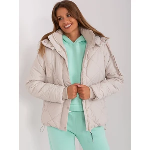 Light beige winter jacket with cuffs SUBLEVEL