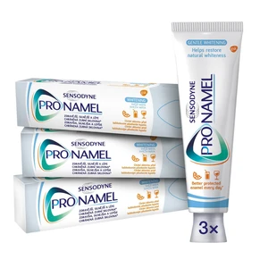 Sensodyne Pro-Namel Whitening bieliaca zubná pasta pre citlivé zuby 3x75 ml