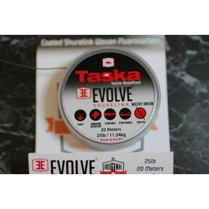 Taska evolve shurelink - náväzcová šnúrka s poťahom brown 20m-nosnosť 35 lb