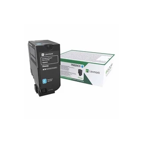 Lexmark originální toner 75B20C0, cyan, 10000str., return, Lexmark CS727de, CS728de, CX727de