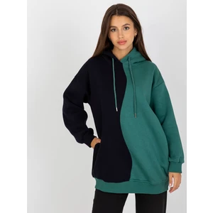 Black and green women's basic sweatshirt RUE PARIS