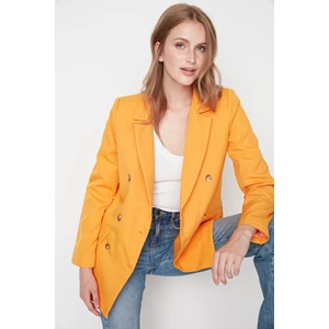 Trendyol Blazer z pomarańczowym guzikiem i detalami kieszeni