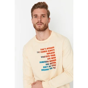 Trendyol Sweatshirt - Beige - Regular fit