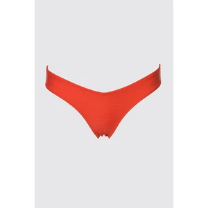 Trendyol Red Textured Bikini Bottoms