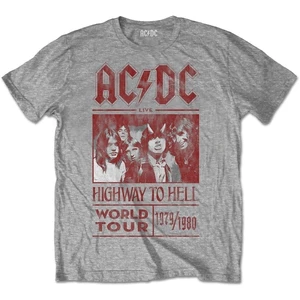 AC/DC Tričko Highway to Hell World Tour 1979/1981 Šedá M