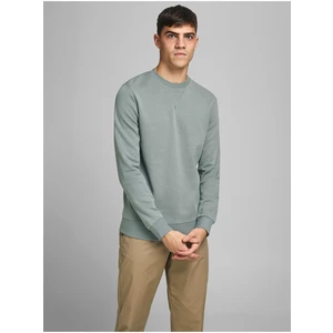 Světle zelená basic mikina Jack & Jones Basic - Pánské