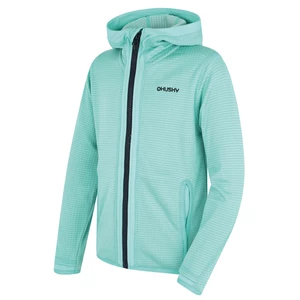 Husky Artic Zip K 122, turquoise/black blue Dětská mikina s kapucí