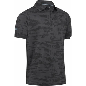 Callaway Mens Digital Camo Jacquard Polo Black Heather S