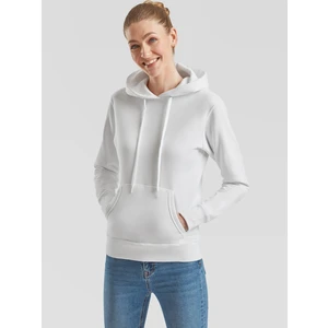 Biała bluza z kapturem Hooded Sweat Fruit of the Loom