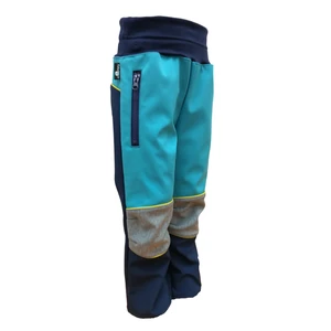 Kids softshell pants - dark blue-turquoise