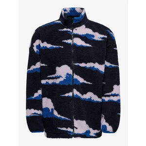 Dark Blue Men's Patterned Sweatshirt ONLY & SONS Remy - Men