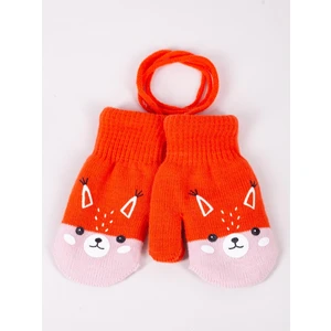 Yoclub Kids's Girls' 1-Finger Mittens Gloves RED-0117G-AA1A-014