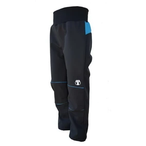 Softshell boys' pants - black-blue