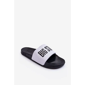 Men's Big Star Flip-Flops White and Black