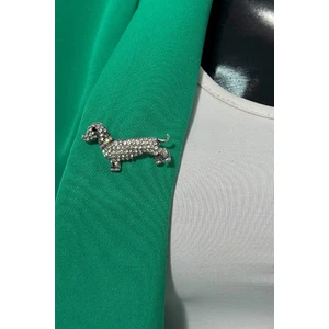 Brooch Dog A-2-21-6 silver color