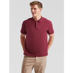 Burgundy Men's Polo Shirt Original Polo Friut of the Loom