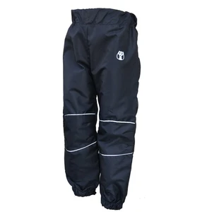 Children's rustle trousers - black-reflective gray