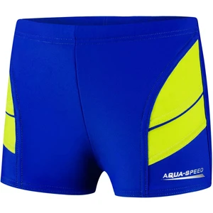 AQUA SPEED Kids's Swimming Shorts Andy Navy Blue/Green Pattern 28