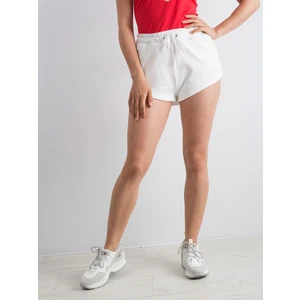 Ecru cotton shorts