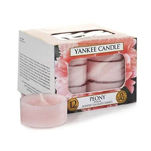 Yankee Candle Aromatické čajové sviečky Peony 12 x 9,8 g