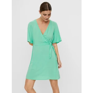 Light green wrap dress VERO MODA Ibina - Women