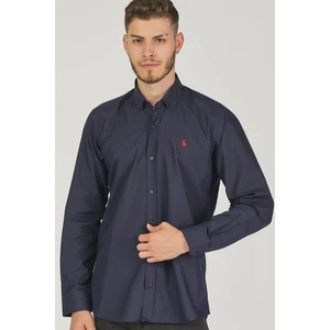 G725 DEWBERRY MEN'S SHIRT-LACİVERT