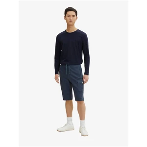 Dark Blue Men's Tracksuit Shorts with Tom Tailor Pockets - Men's