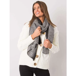 Black and white women's knitted scarf