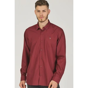 G725 DEWBERRY MEN'S SHIRT-BURGUNDY