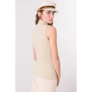 BSL Beige striped turtleneck