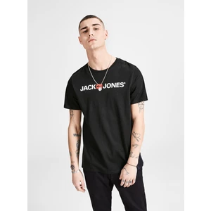 Jack&Jones Pánské triko JJECORP Slim Fit 12137126 Black XXL