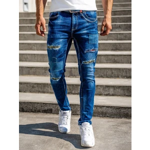 Blugi bleumarin slim fit cu curea Bolf 800342W0