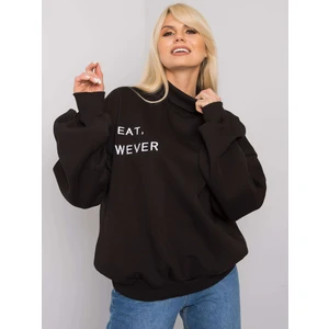 Black insulated turtleneck sweatshirt