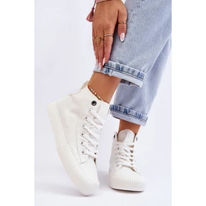 Big Star Fabric Womens High Sneakers LL274445 White