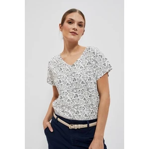 Women's T-shirt Moodo - ecru white