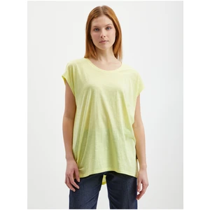 Yellow Womens Basic T-Shirt Noisy May Mathilde - Women