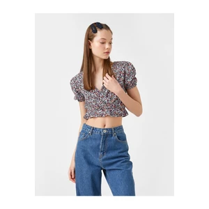 Koton Short Sleeve Crop T-Shirt