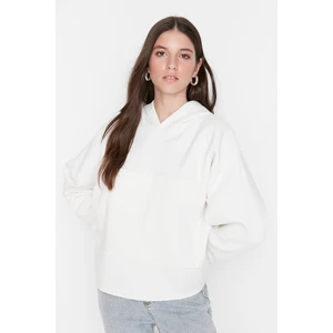 Trendyol Sweatshirt - Ecru - Oversize