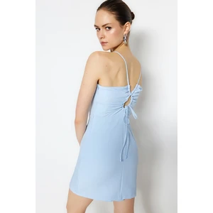 Trendyol Blue Mini Woven Dress with Back Detail